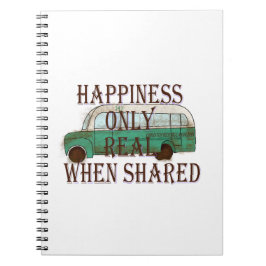 The Magic Bus: Happiness Only Real When Shared -  Notitieboek