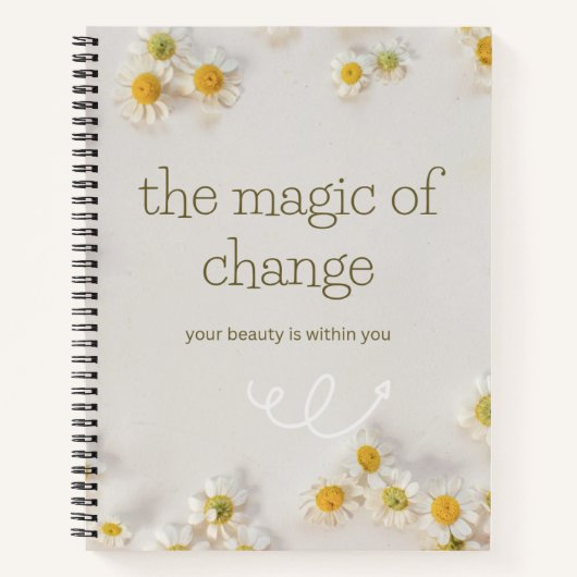 the magic change . inspirational notebook notitieboek (Voorkant)