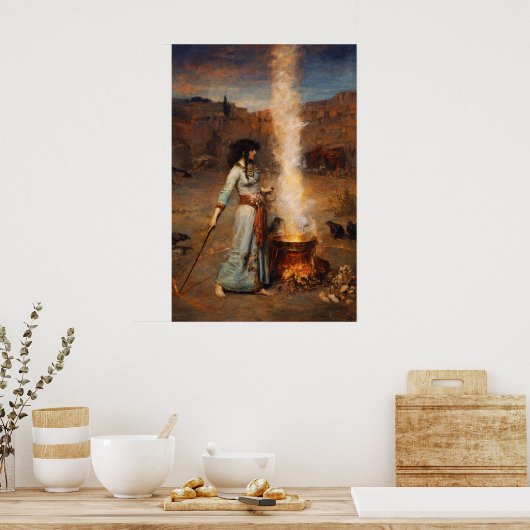 The Magic Circle by John William Waterhouse Poster (Keuken)