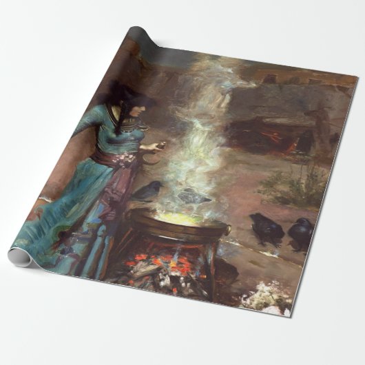 The Magic Circle High Resolution John Waterhouse Cadeaupapier (Uitgerold)