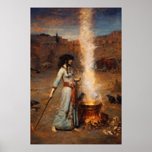 The Magic Circle van John William Waterhouse Poster (Voorkant)