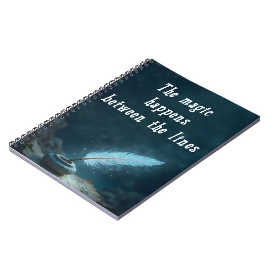 "The magic happens between the lines" Notitieboek (Linkerzijde)