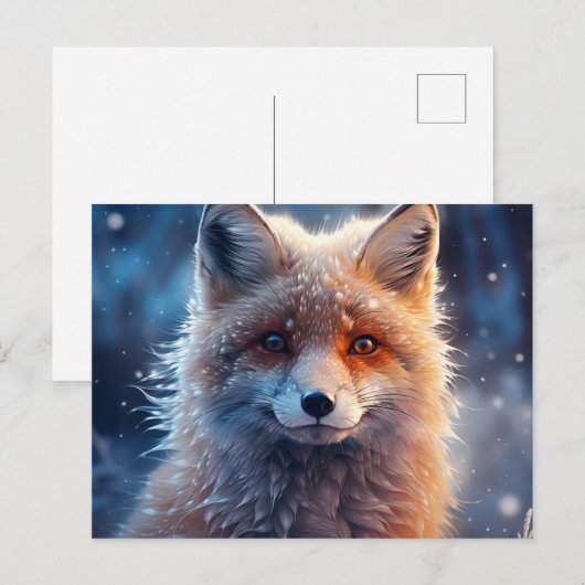 The Magic of Foxes in the Snow Briefkaart (Voorkant / Achterkant)