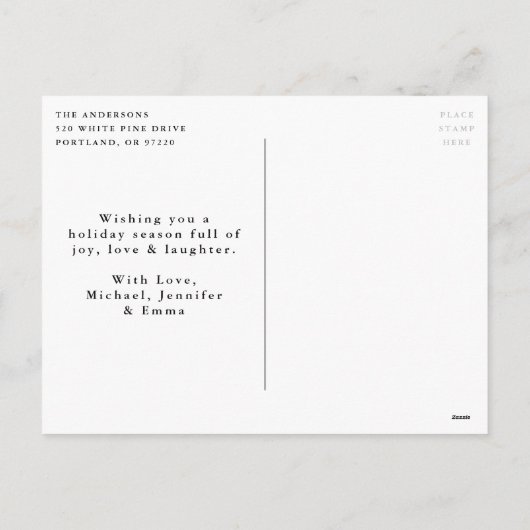 The Magic of Kerstbeige and Green Non-Photo Feestdagenkaart (Achterkant)