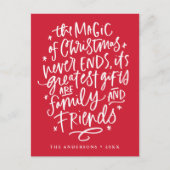 The Magic of Kerstred Non-Photo Feestdagenkaart (Voorkant)