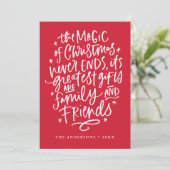 The Magic of Kerstred Non-Photo Feestdagenkaart (Staand voorkant)