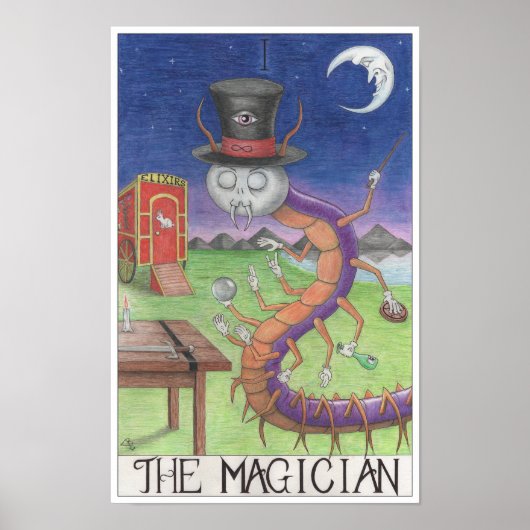 The Magician tarot card Poster (Voorkant)