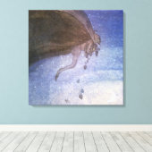 The Magicians Cape van John Bauer Canvas Afdruk (Insitu (Houten vloer))