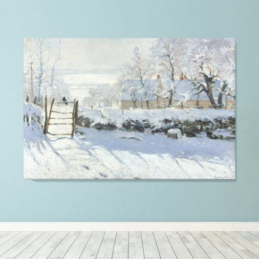 The Magpie – Claude Monet – Die Elster – La Pie Canvas Afdruk (Insitu (Houten vloer))