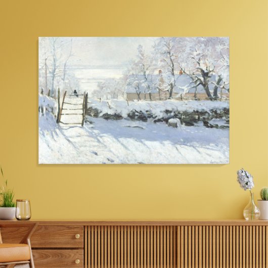 The Magpie – Claude Monet – Die Elster – La Pie Canvas Afdruk (Insitu (Woonkamer))