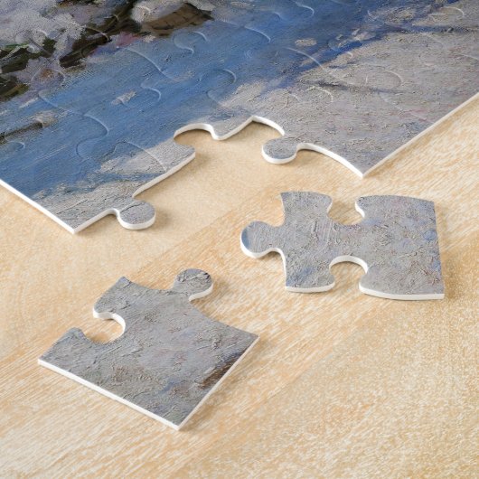 The Magpie La Pie van Claude Monet Legpuzzel (Zijkant)