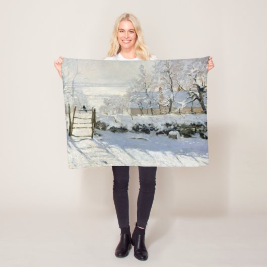 The Magpie, Monet Fleece Deken (In situ)
