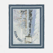 The Magpie van Claude Monet Fleece Deken (Voorkant)