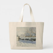 The Magpie van Claude Monet Grote Tote Bag (Achterkant)