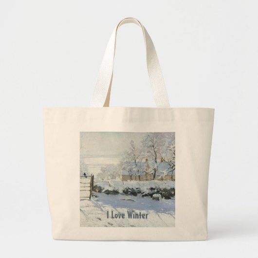 The Magpie van Claude Monet Grote Tote Bag (Voorkant)