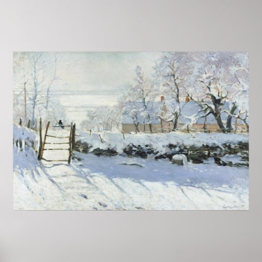 The Magpie van Claude Monet Poster (Voorkant)