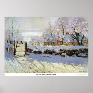 The Magpie van Claude Monet Poster