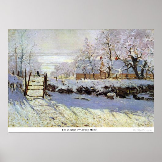 The Magpie van Claude Monet Poster (Voorkant)
