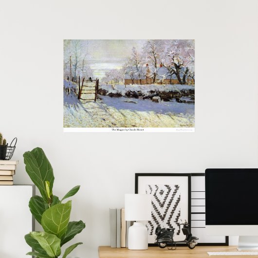 The Magpie van Claude Monet Poster (Thuiskantoor)