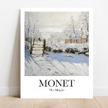 The Magpie van Claude Monet Poster<br><div class="desc">De Magpie van Claude Monet is een prachtig poster dat een vleugje elegantie aan elke kamer zal toevoegen. Het poster is voorzien van een ekster op een hek in de sneeuw. De vogel is omgeven door bomen en een prachtig winterlandschap. Het poster is gedrukt op hoogwaardig papier en is verkrijgbaar...</div>
