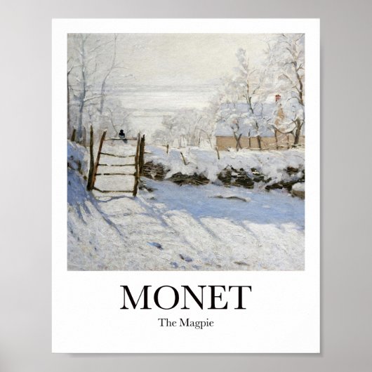 The Magpie van Claude Monet Poster (Voorkant)