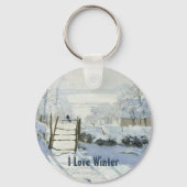 The Magpie van Claude Monet Sleutelhanger (Voorkant)