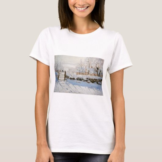 The Magpie van Claude Monet T-shirt (Voorkant)