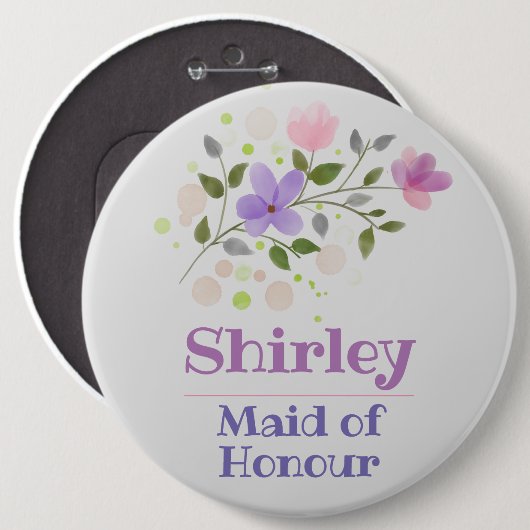 The Maid of Honor Button Badge (Voorkant /achterkant)