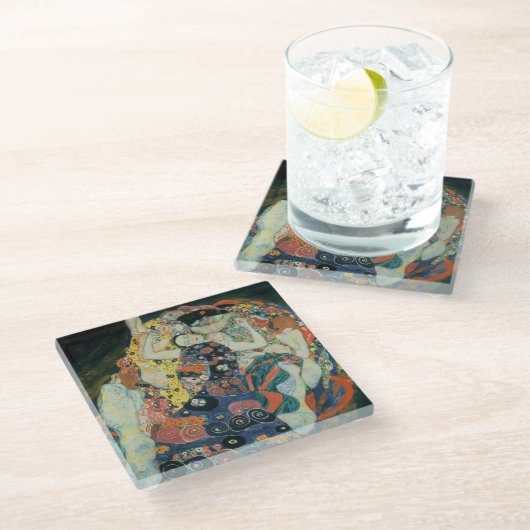 The Maiden, 1913 (olie op canvas) Glazen Onderzetter (Schuin)