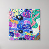 The Maiden door Gustav Klimt Canvas Afdruk (Voorkant)