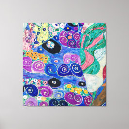 The Maiden door Gustav Klimt Canvas Afdruk