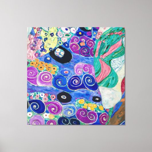 The Maiden door Gustav Klimt Canvas Afdruk (Voorkant)