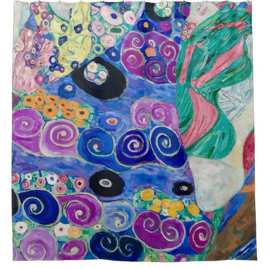 The Maiden door Gustav Klimt Douchegordijn (Voorkant)