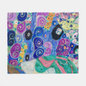 The Maiden door Gustav Klimt Fleece Deken (Voorkant (Horizontaal))