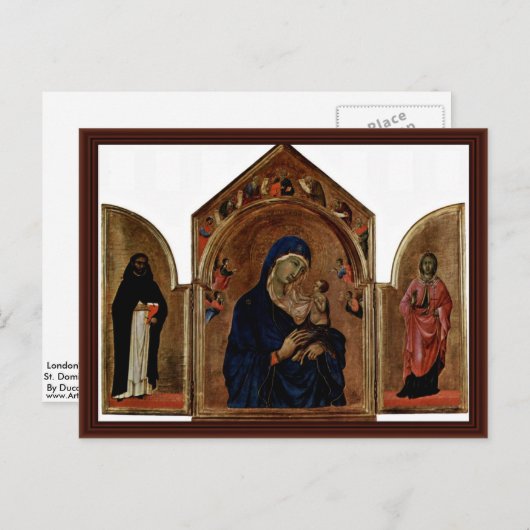 The Main Board Triptych van Londen: Madonna met An Briefkaart (Voorkant / Achterkant)