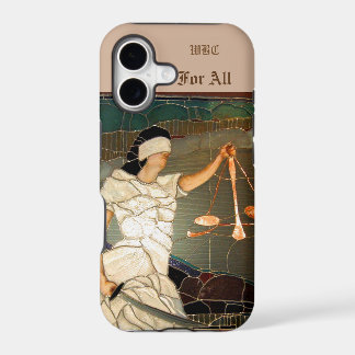 The Majestic Lady Justice Portrait in Glas in lood