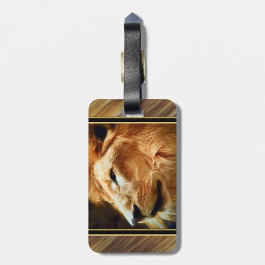 The Majestic Lion Bagagelabel (Achterkant verticaal)