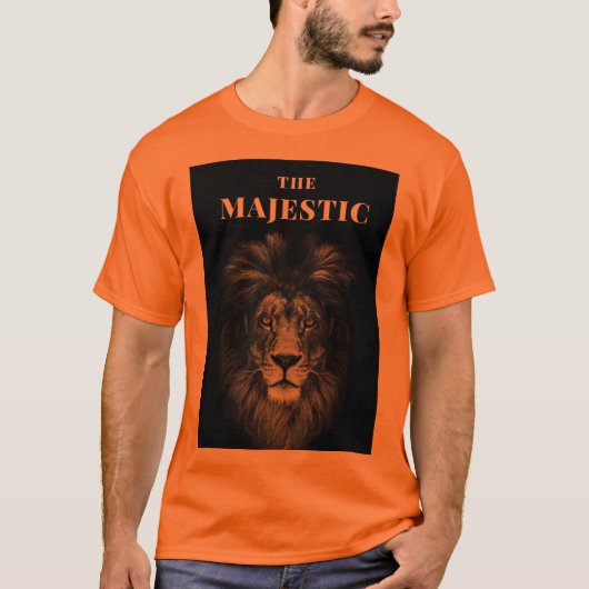 The Majestic Lion Bold Graphic Men's T-Shirt (Voorkant)