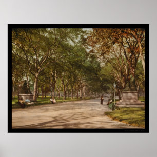 The Mall Central Park NYC 1900 Poster
