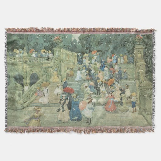The Mall, Central Park van Maurice Prendergast Deken (Voorkant)