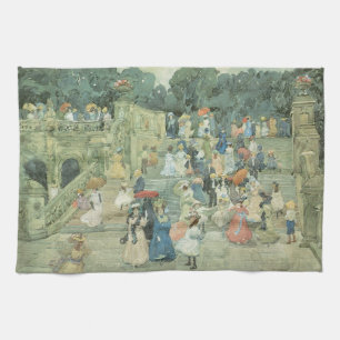 The Mall, Central Park van Maurice Prendergast Theedoek