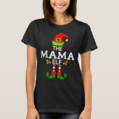 The Mama Elf Christmas Family Matching Pajama  T-shirt (Voorkant)