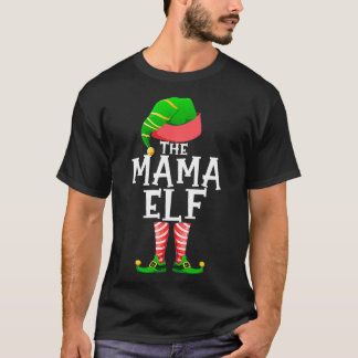 The MAMA Elf Matching Family Group Christmas Party T-shirt