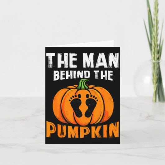 The-man Behind The Pumpkin Halloween Dad To Be Bab Kaart (Voorkant)