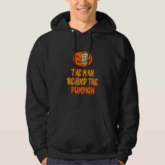 The Man Behind The Pumpkin Halloween Pregnancy Rev Hoodie (Voorkant)