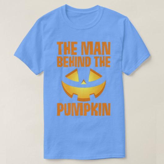 The Man Behind The Pumpkin Pregnancy Reveal Hallow T-shirt (Design voorkant)