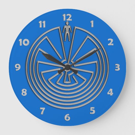 The Man in the Maze - silver Grote Klok (Voorkant)