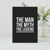 The man myth legend funny sayings white bedankkaart (Staand voorkant)