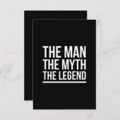 The man myth legend funny sayings white bedankkaart (Voorkant / Achterkant)