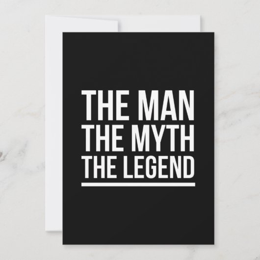 The man myth legend funny sayings white bedankkaart (Voorkant)